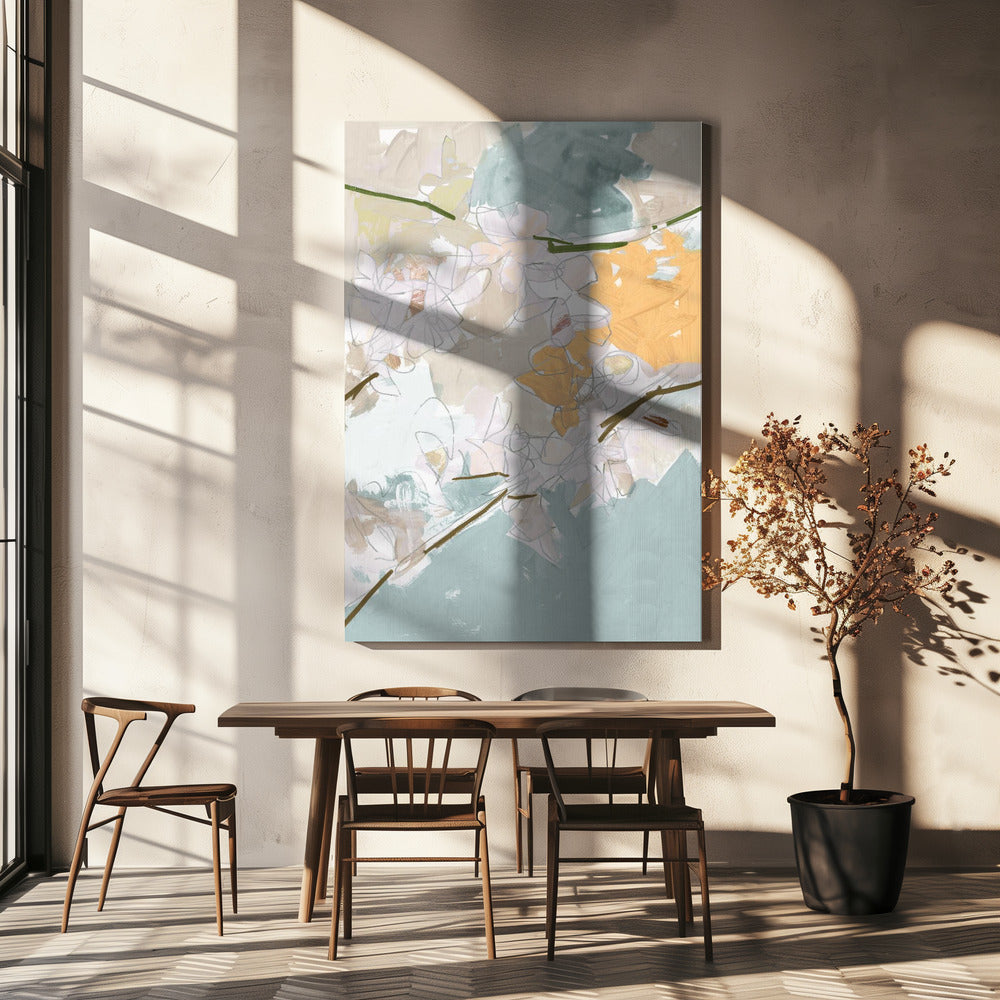 Romantic Pastel Flowers Print | Canvas