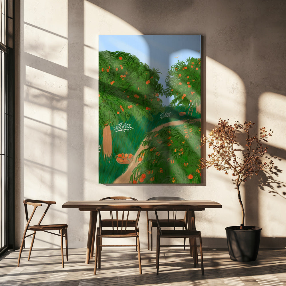 Pfirsichgarten | Leinwand