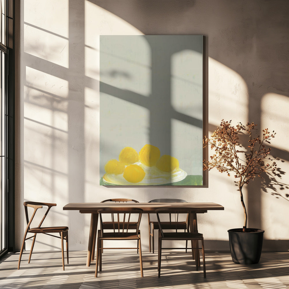 Limoni sul piatto Nr. 2 | Leinwand