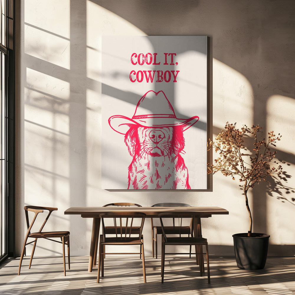 Cool it Cowboy Pink | Leinwand
