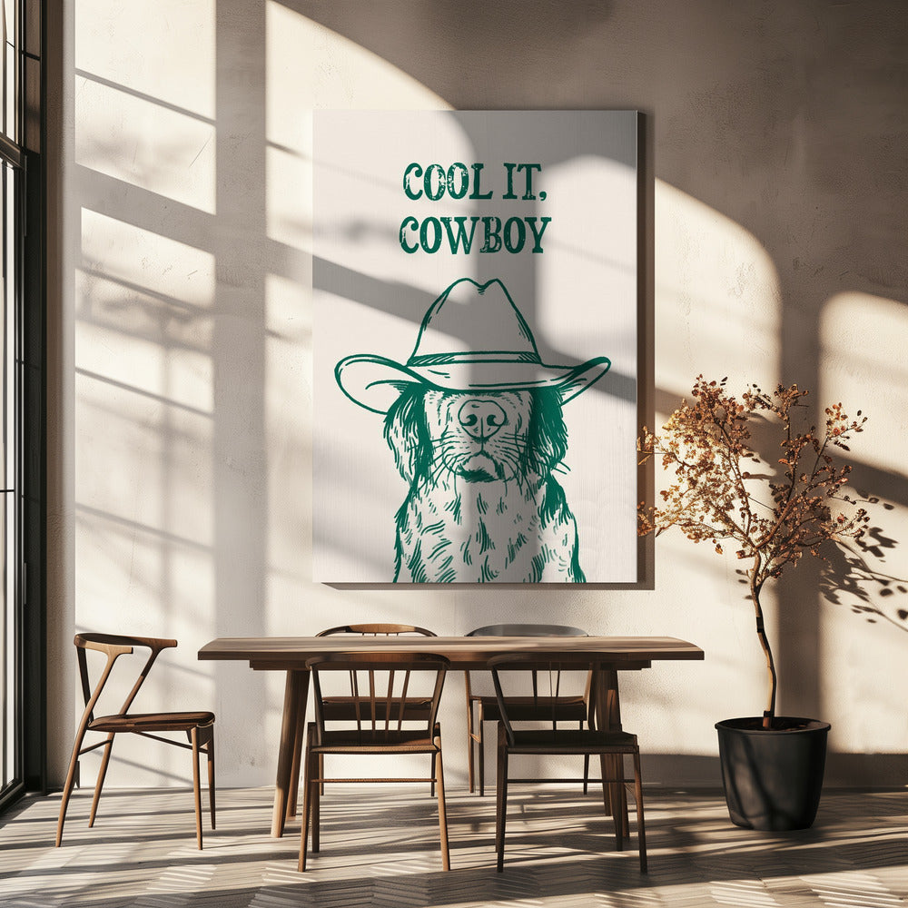 Cool it Cowboy Grün | Leinwand