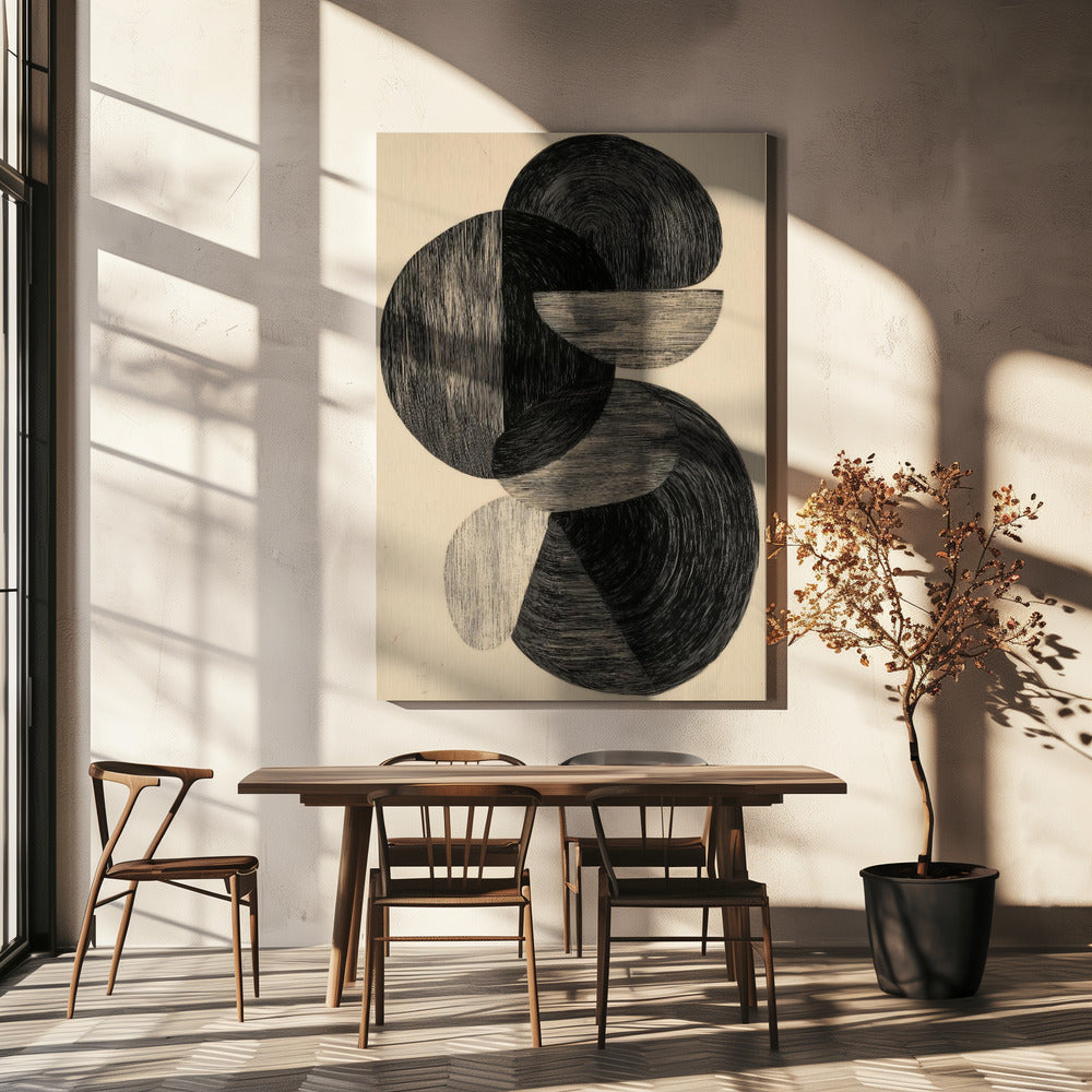 Schwarzes Freeform | Leinwand
