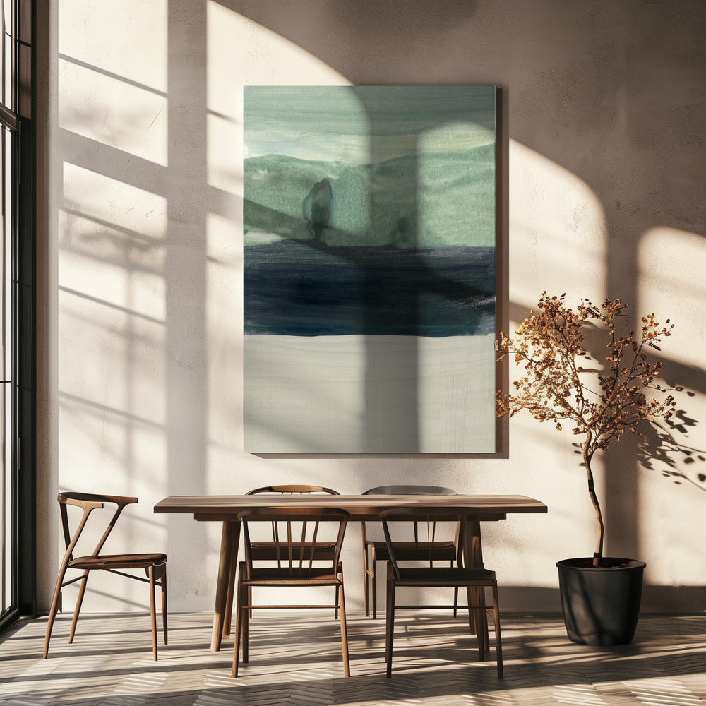 Minimale dunkle Landschaft 1 | Leinwand