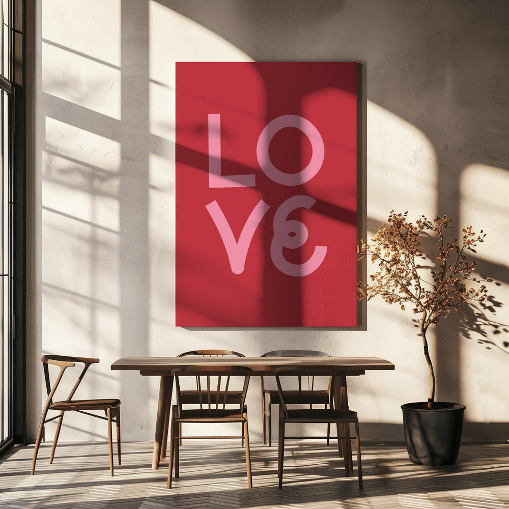 Liebe Rot | Leinwand