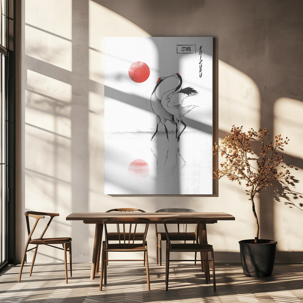 Liebeskraniche | Leinwand