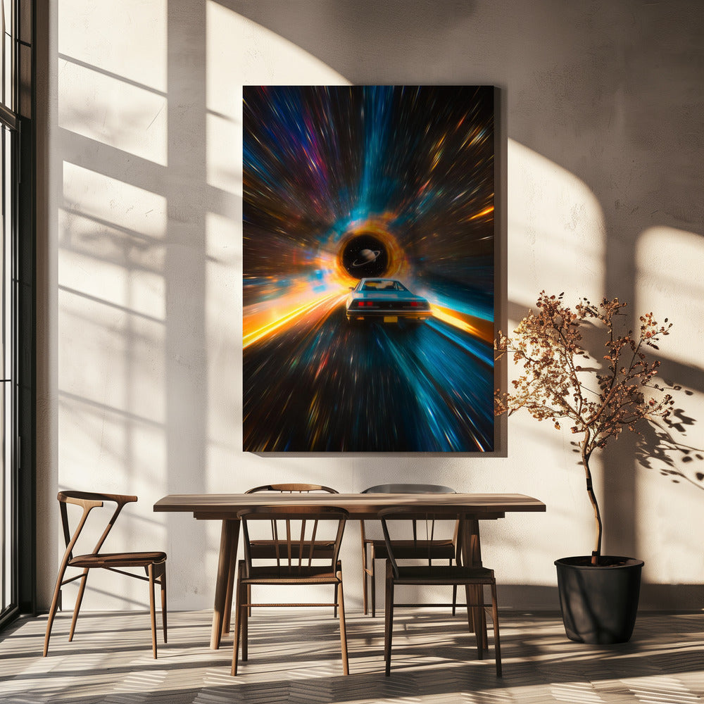 Kosmische Autoreise | Leinwand
