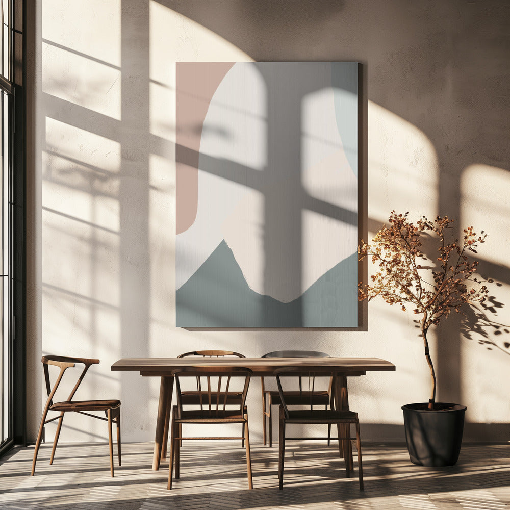 Beruhigendes Beige Abstrakt | Leinwand