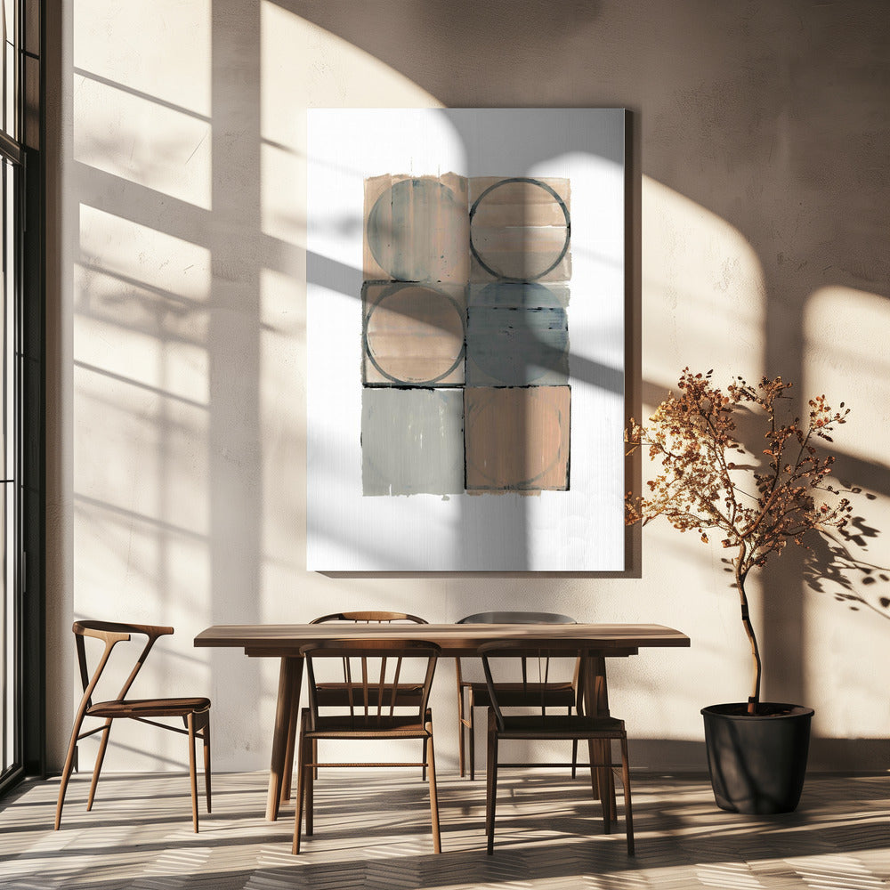 Circles In Squares No 1 | Canvas