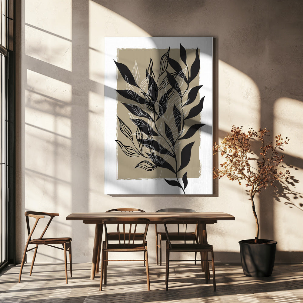 Minimalistisches botanisches Design | Leinwand