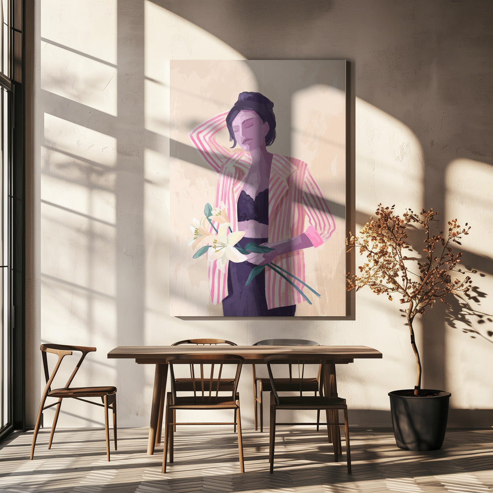 Lilly in einer Jacke | Leinwand