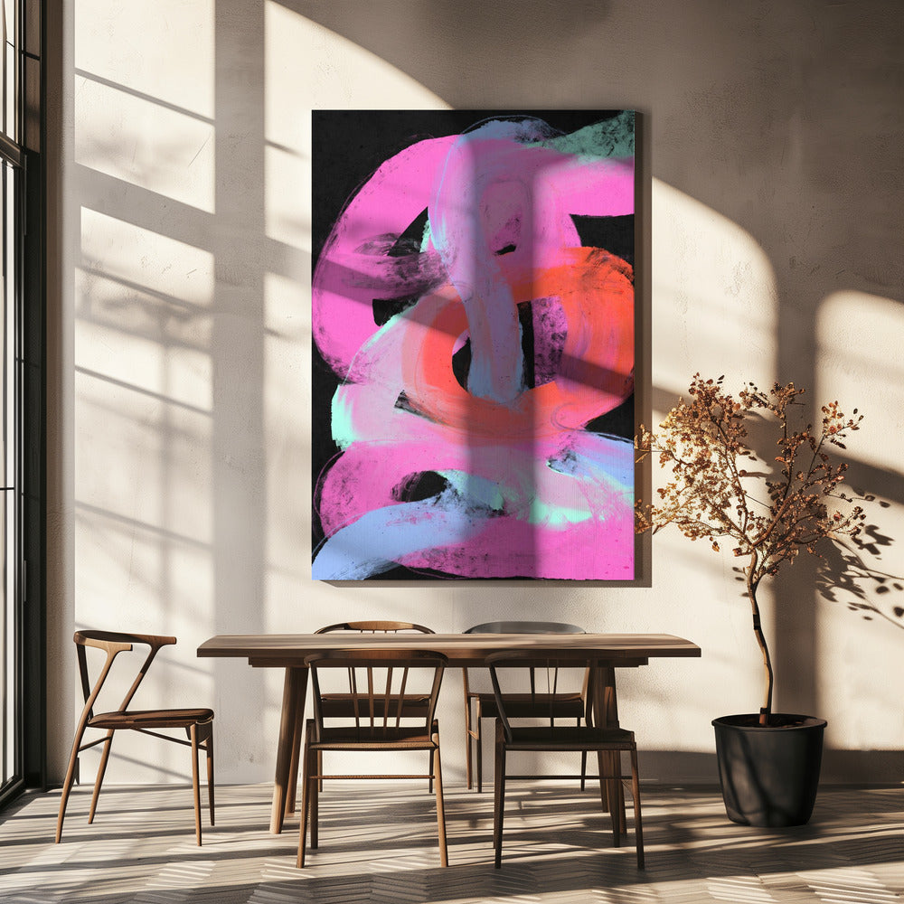 Neonwirbel | Leinwand