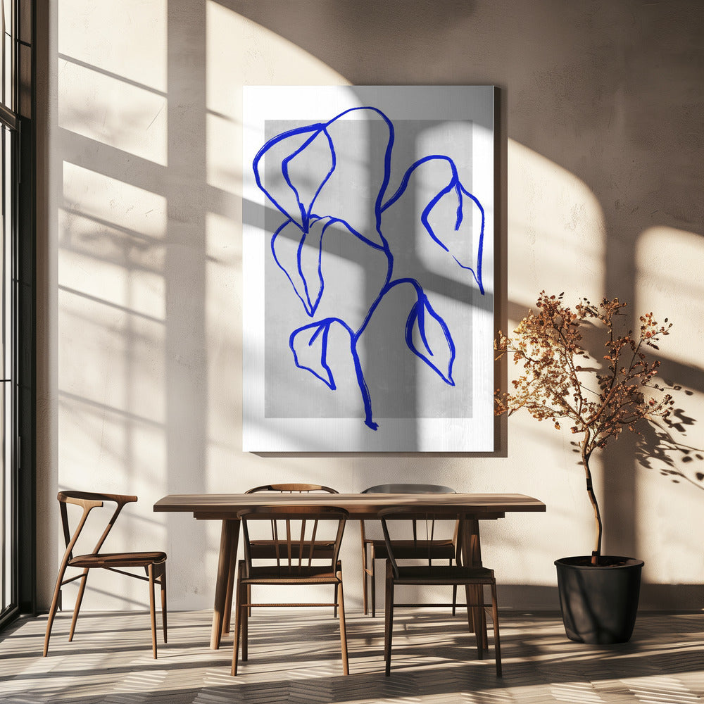 Blaue Linien Harmonie | Leinwand