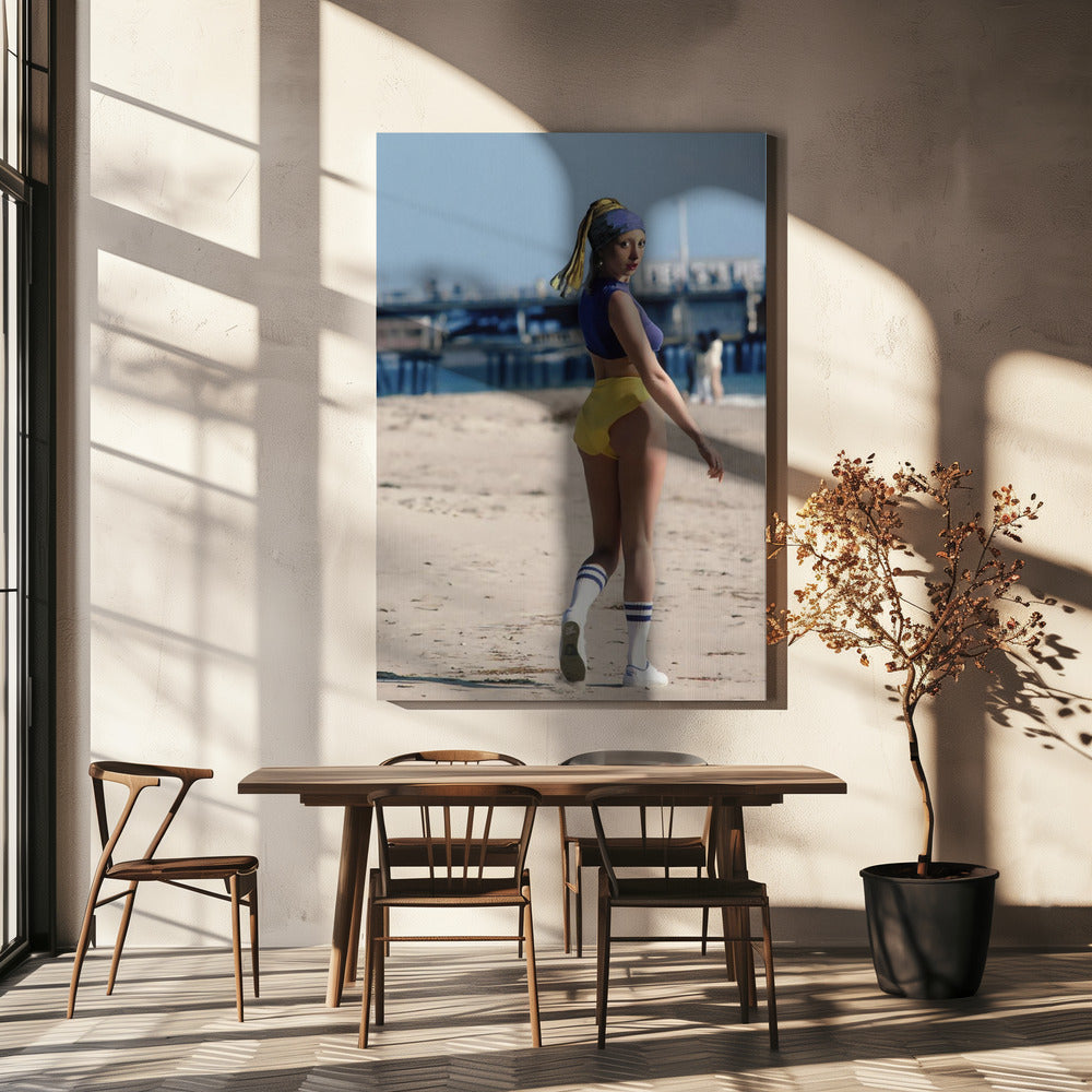 Girl With Pearl Earring Workout Mood | Canvas