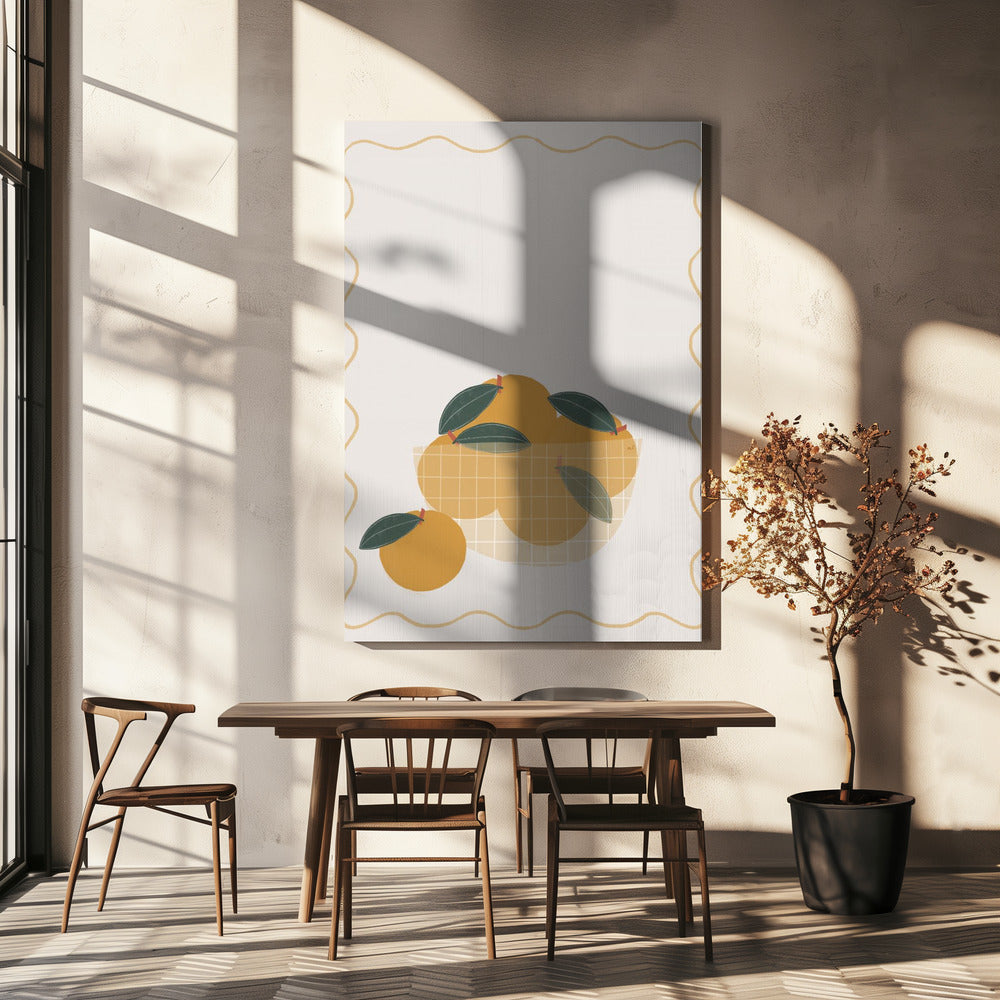 Bowl of Oranges | Canvas