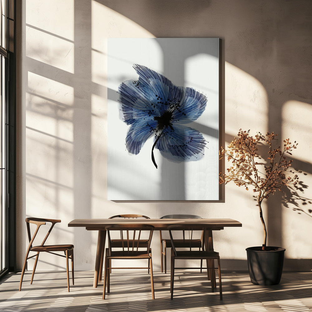 Blaue Blume 3 | Leinwand