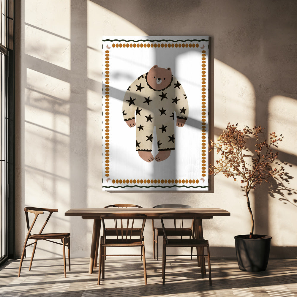 Sternenpyjamabär | Leinwand