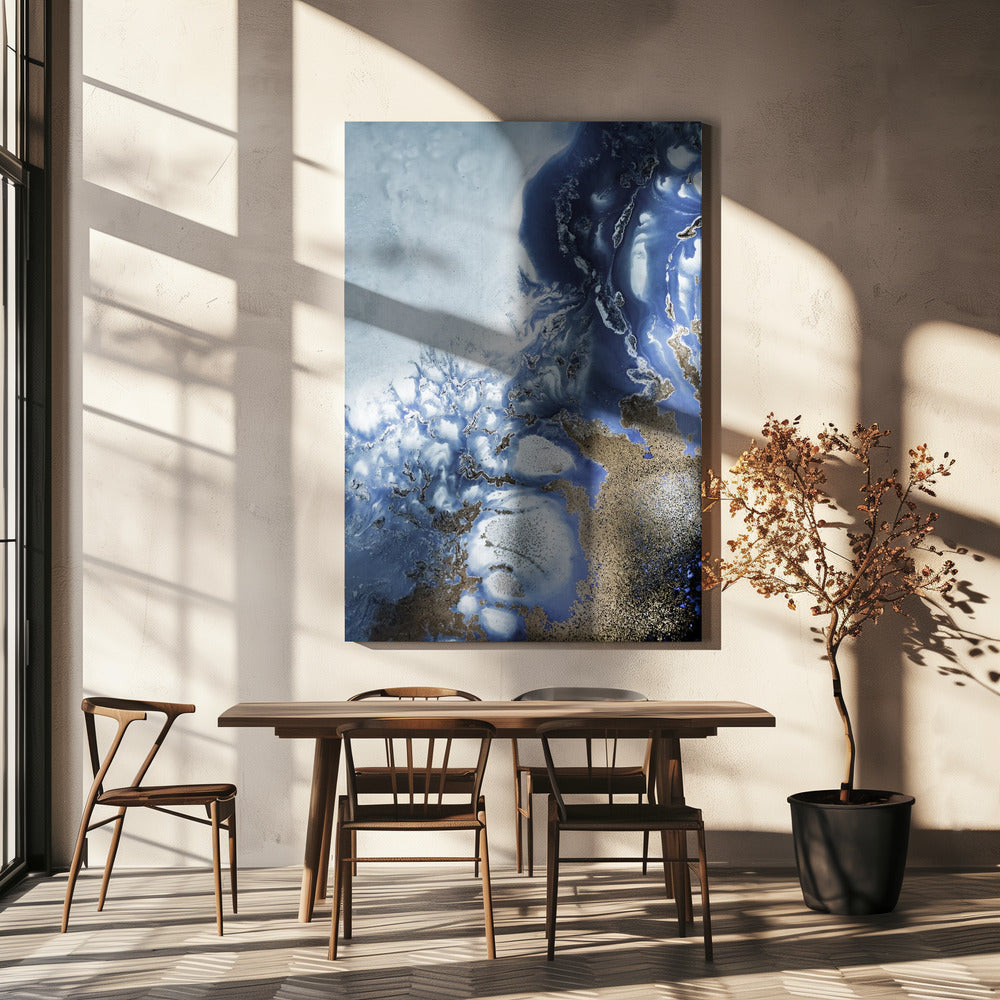 Zen Art 'Ocean Wave Waltz 2' - Aquarellwellen | Leinwand