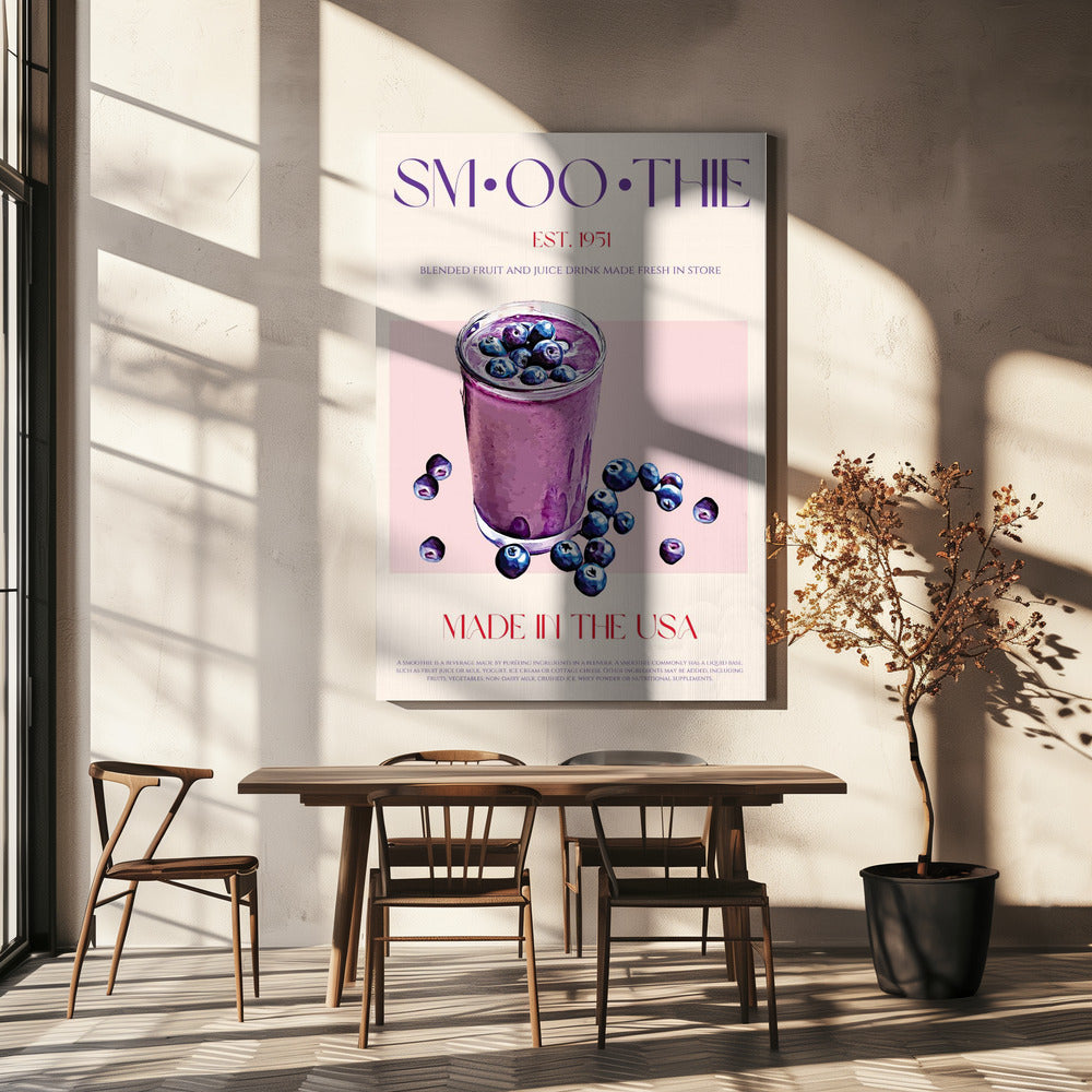 Blaubeer-Smoothie-Illustration | Leinwand
