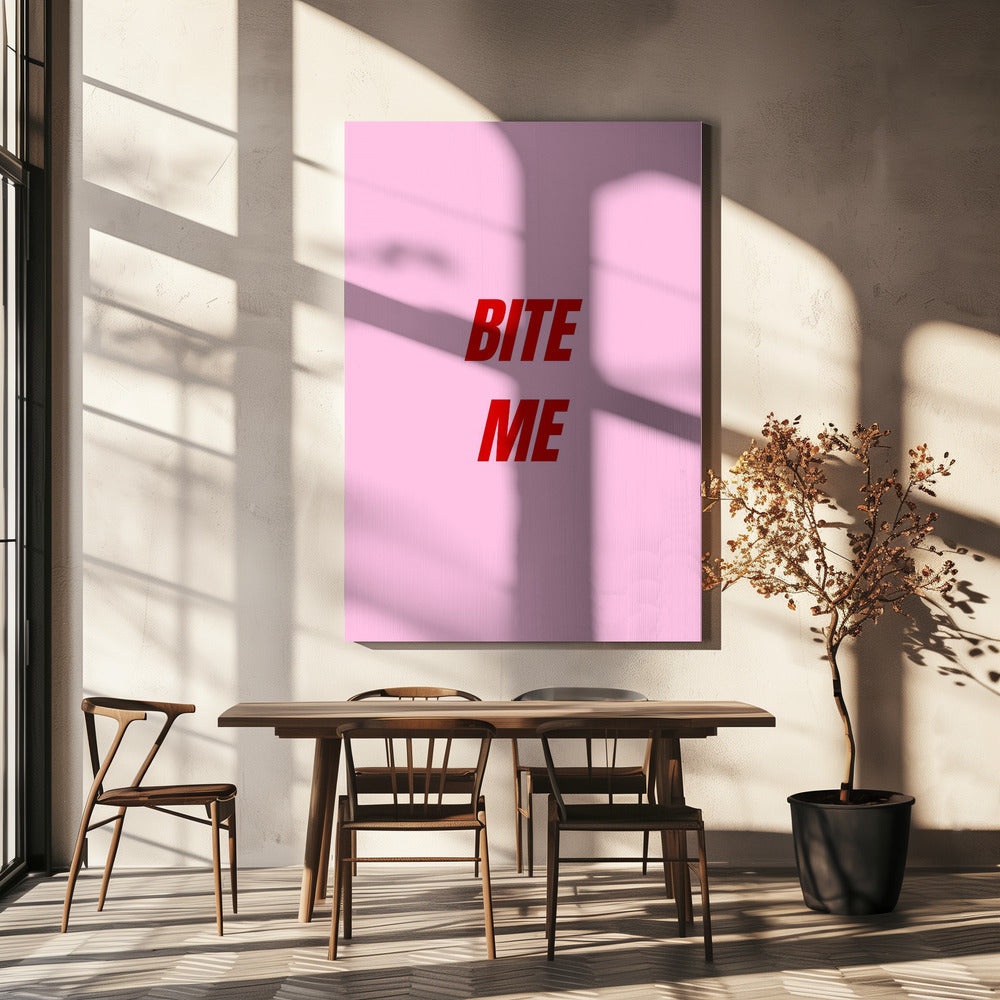 Red on Pink Boldness | Canvas