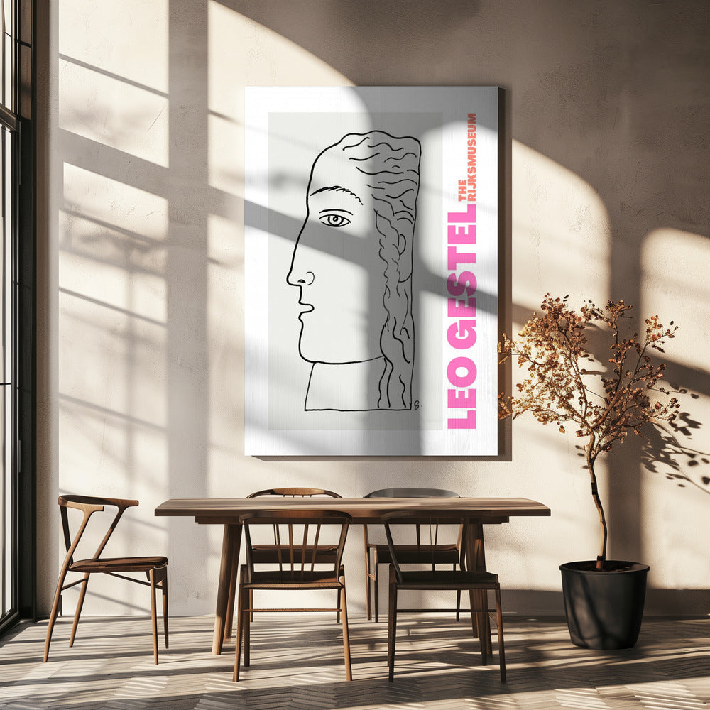 Elegante Profilskizze | Leinwand