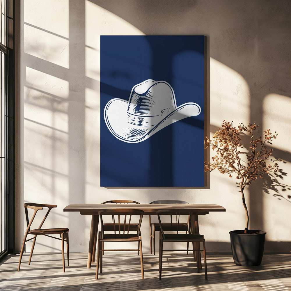 Marineblauer Cowboyhut | Leinwand
