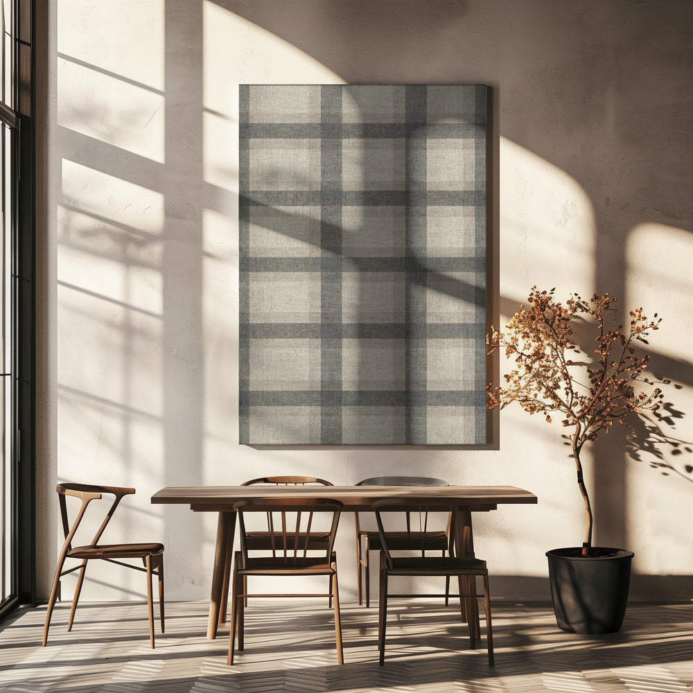 Minimalistisches Karomuster | Leinwand