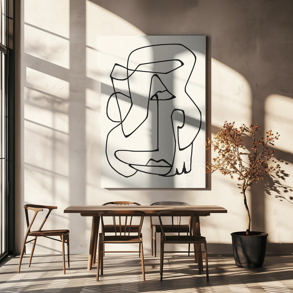 Abstrakte Linienkunst | Leinwand