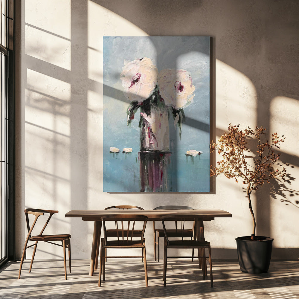 Weiße Rosen | Leinwand