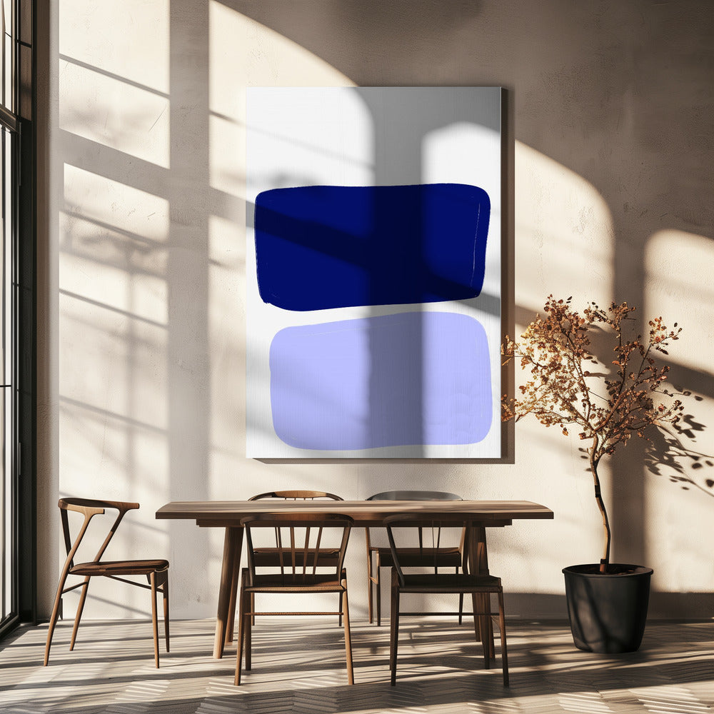 Zwei blaue Blöcke | Leinwand