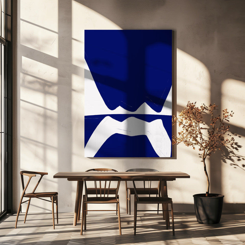 Blaue Wellen Harmonie | Leinwand