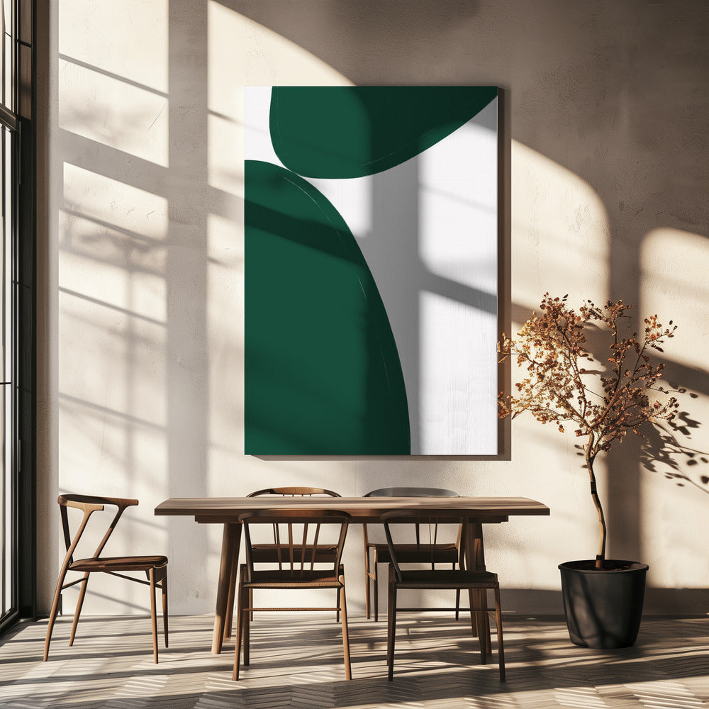 Grüner Minimalismus | Leinwand