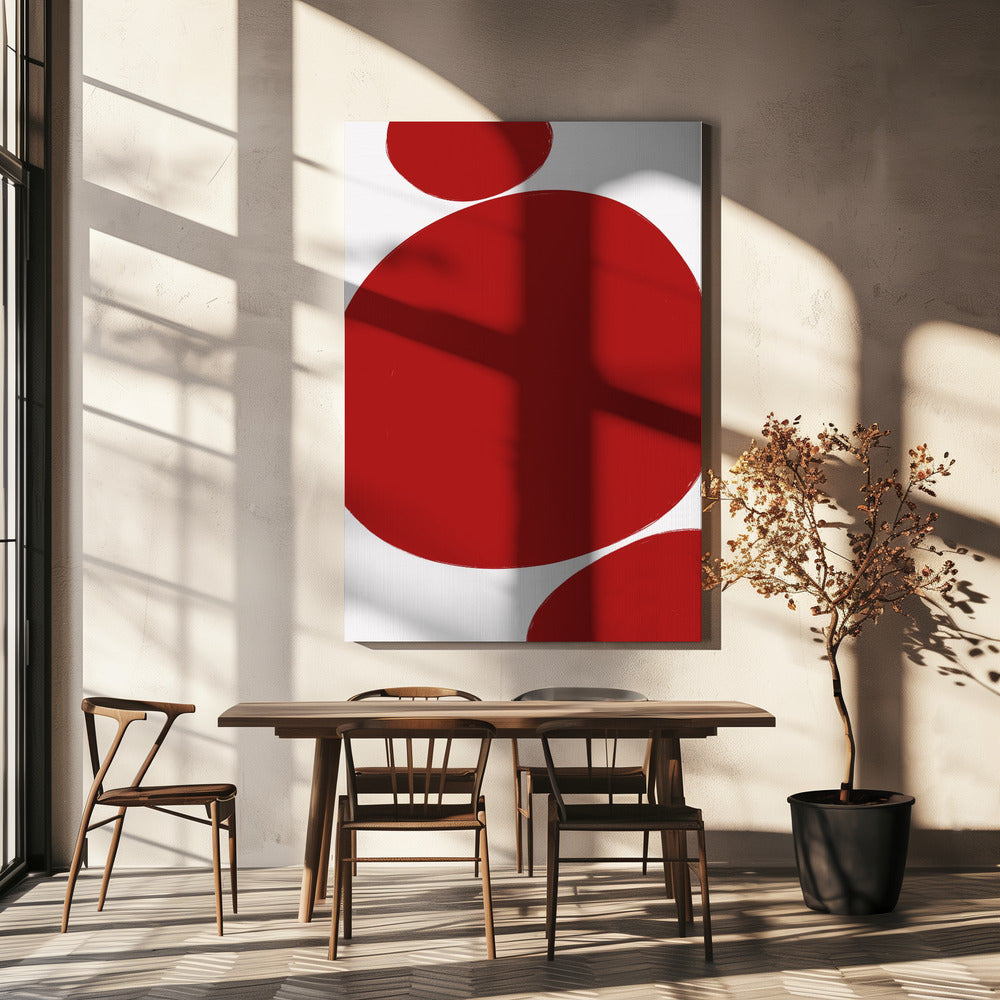 Kräftige rote Kreise | Leinwand