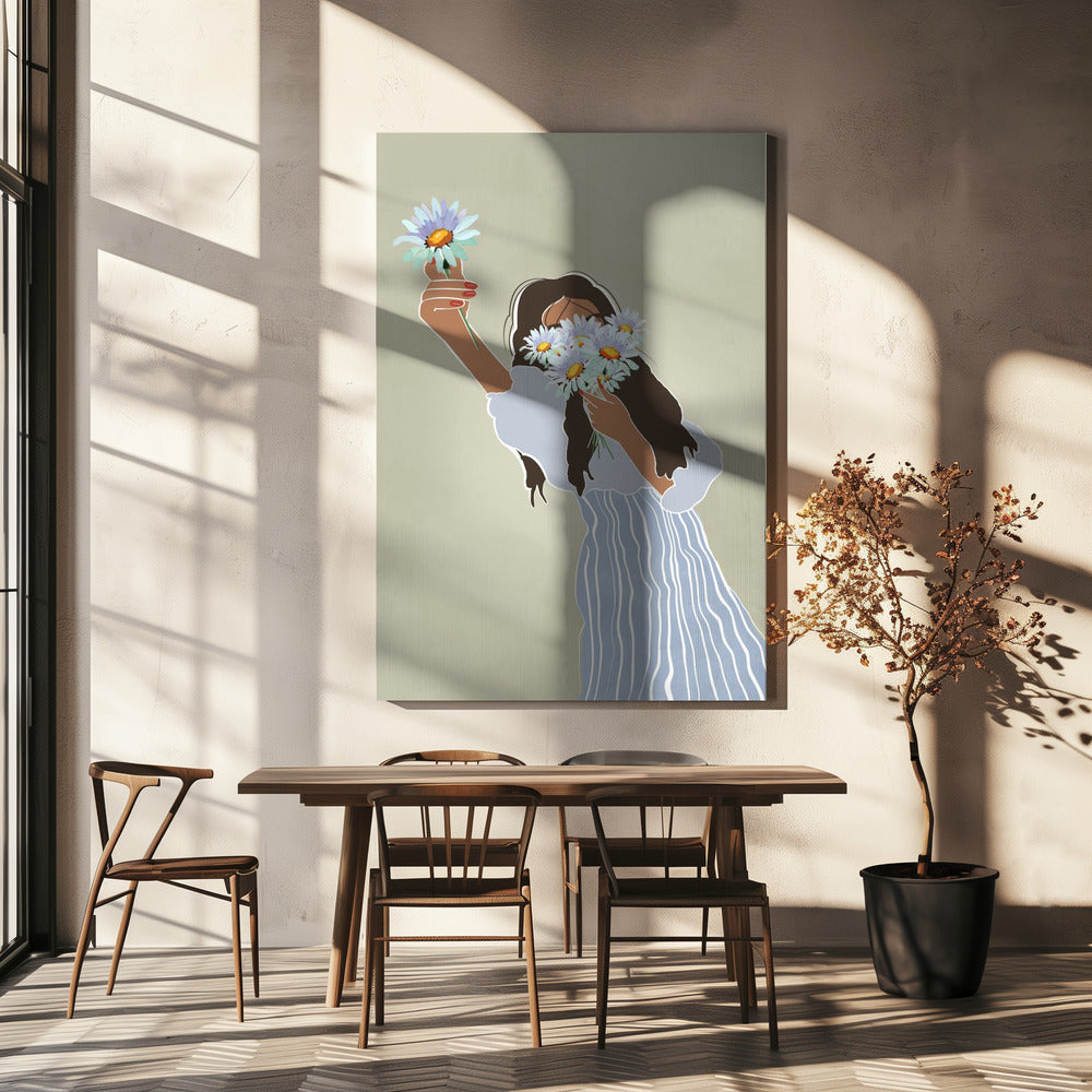 Ein Strauß Gänseblümchen | Leinwand