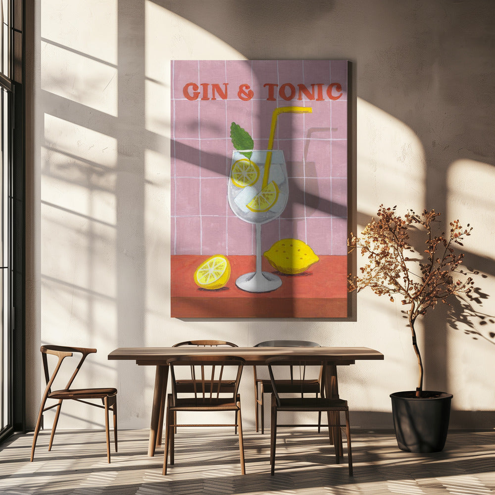 Gin Tonic Cocktail | Leinwand