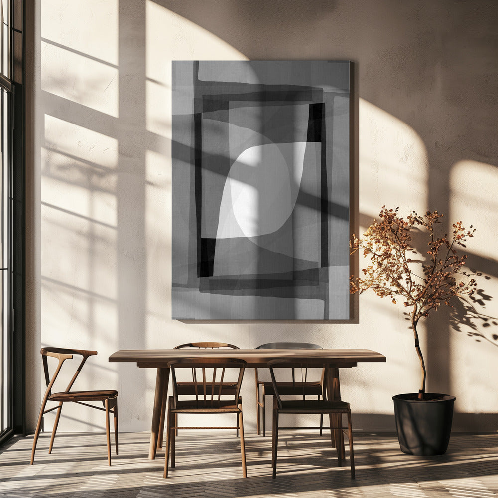 Monochrome Geometrie | Leinwand