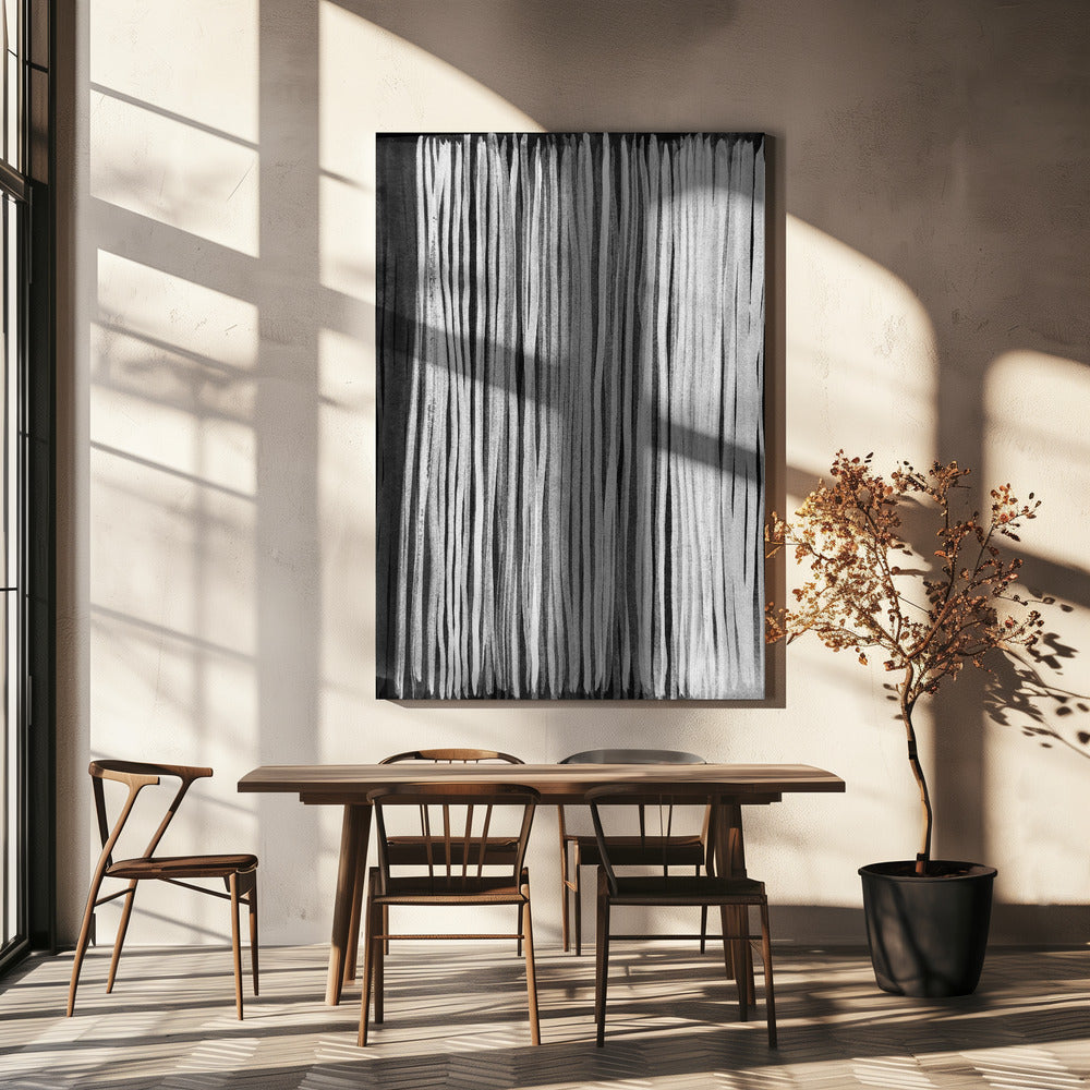 Monochrome Streifen | Leinwand