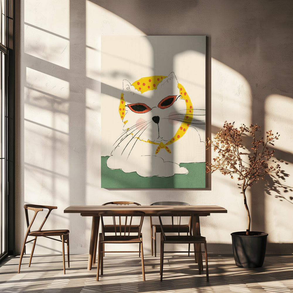 Chic Feline Pose | Canvas