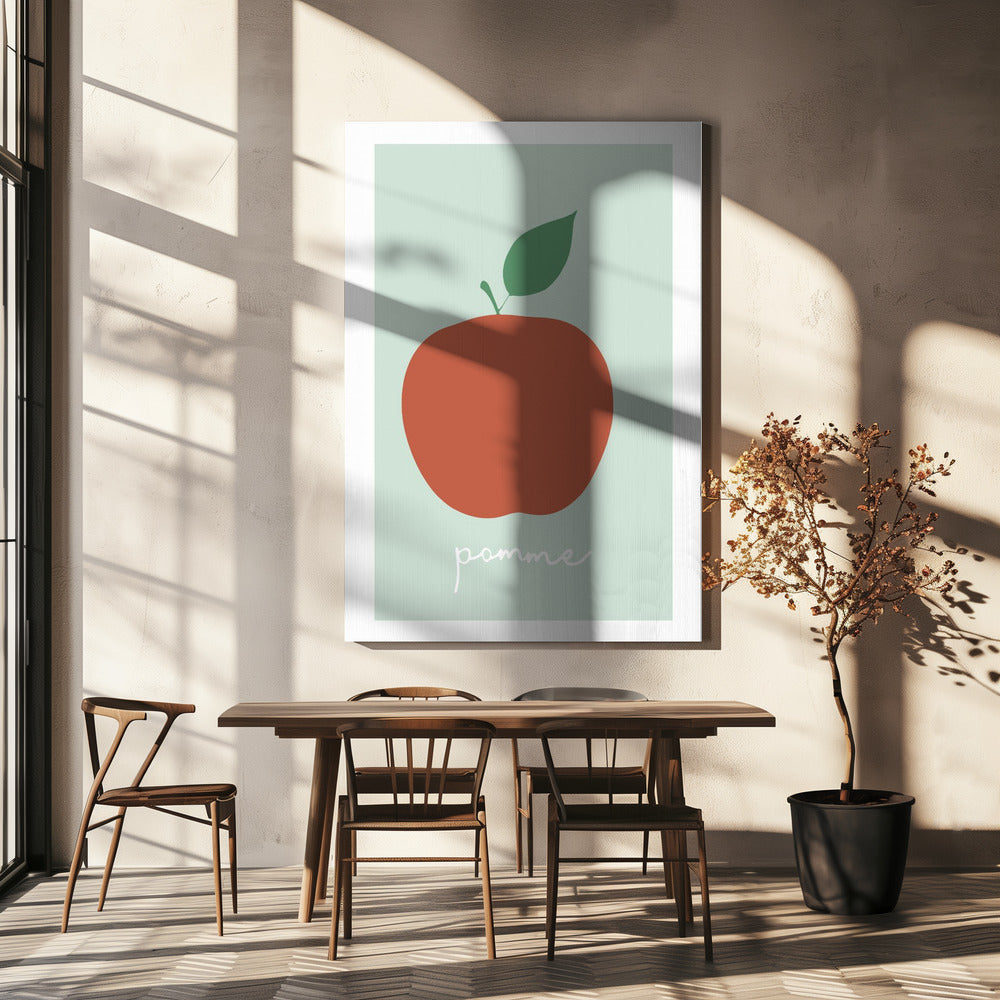 La Pomme (Gedämpftes Rot) | Leinwand