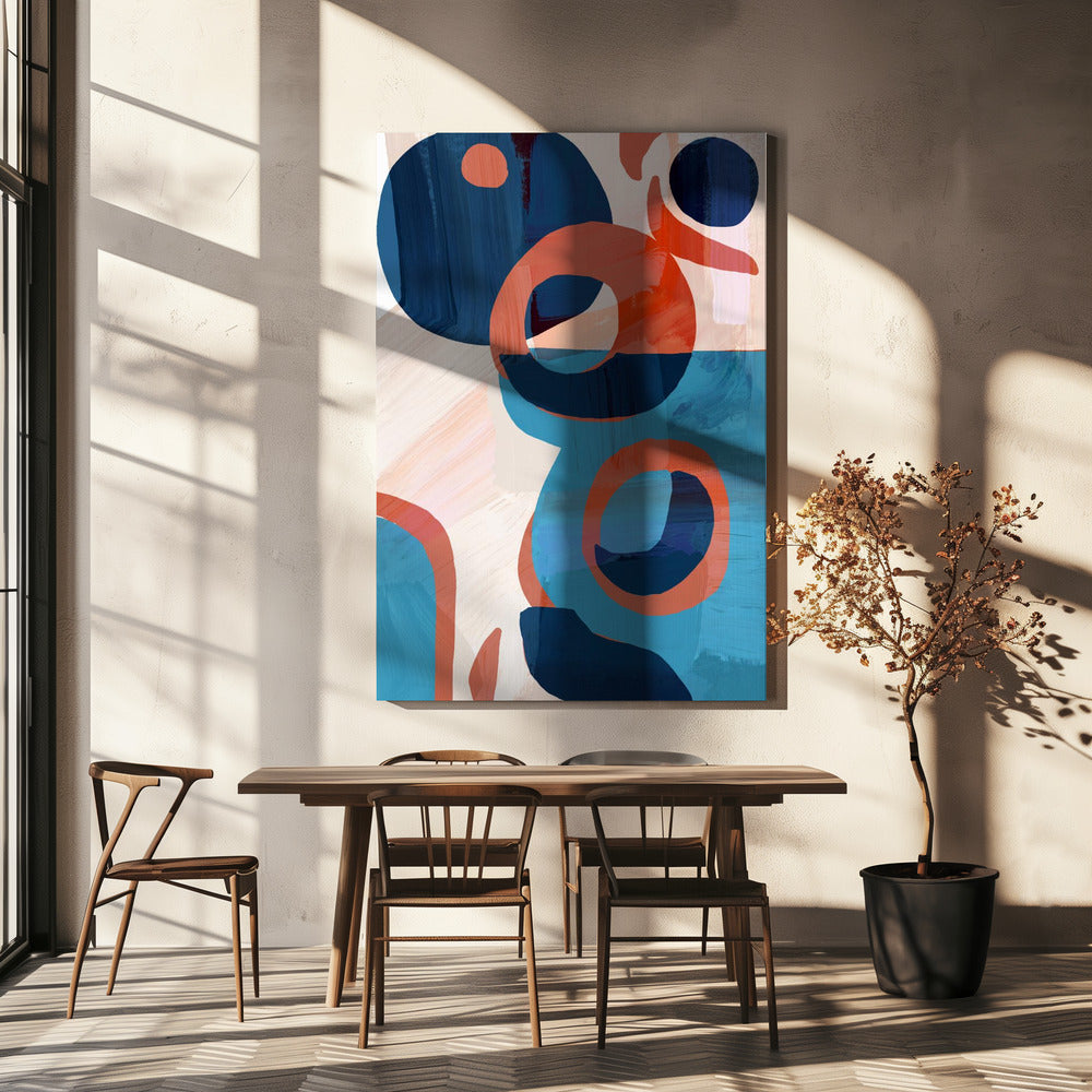 Geometrische Formen und leuchtende Farben | Leinwand