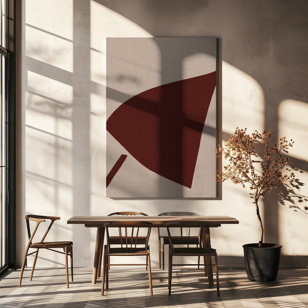 Rote geometrische Komposition | Leinwand