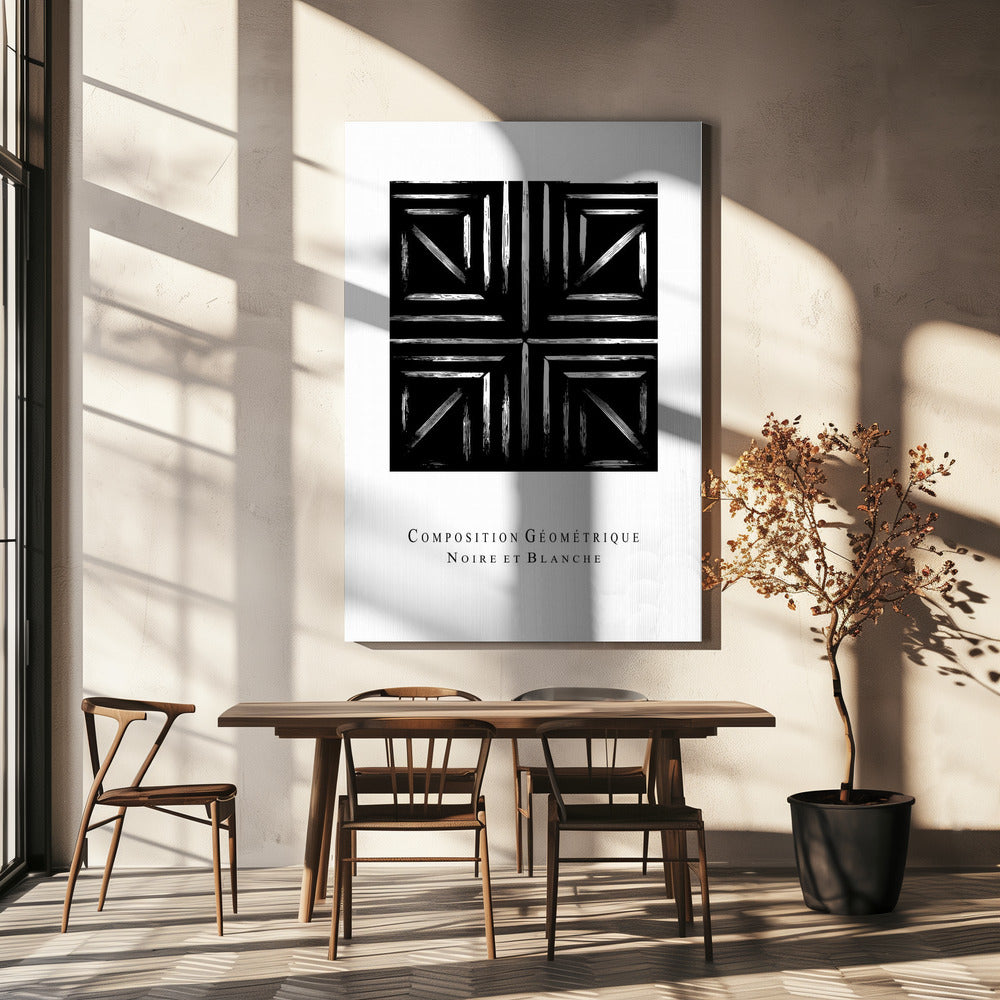Monochrome Geometrie | Leinwand