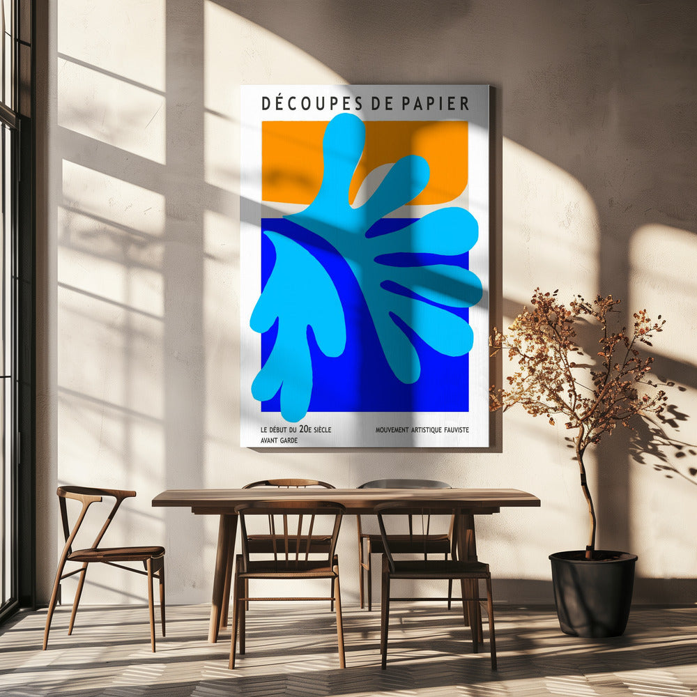 Blaue Spritzerformen | Leinwand