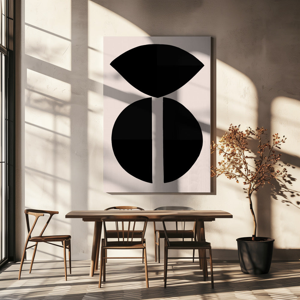 Schwarze Formen Harmonie | Leinwand