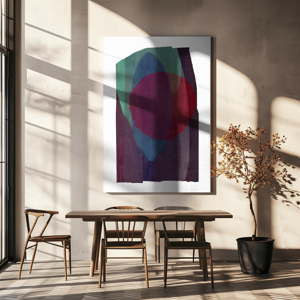 Geometrische Formen in satten Tönen | Leinwand