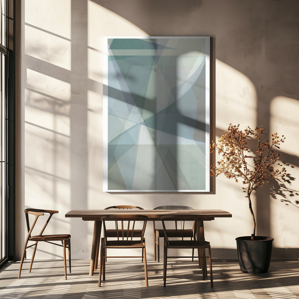 Weiche Pastelltöne bilden geometrische Formen | Leinwand