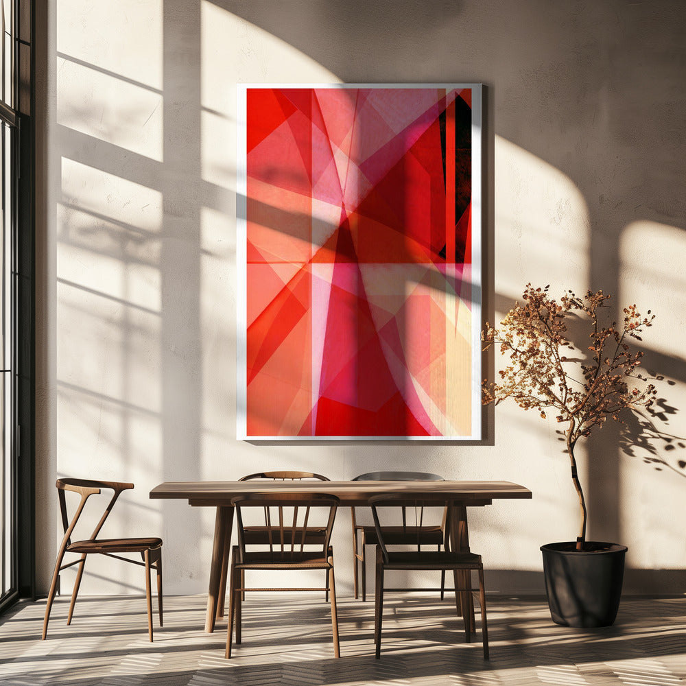 Scharlachrote Scherbensymphonie | Leinwand