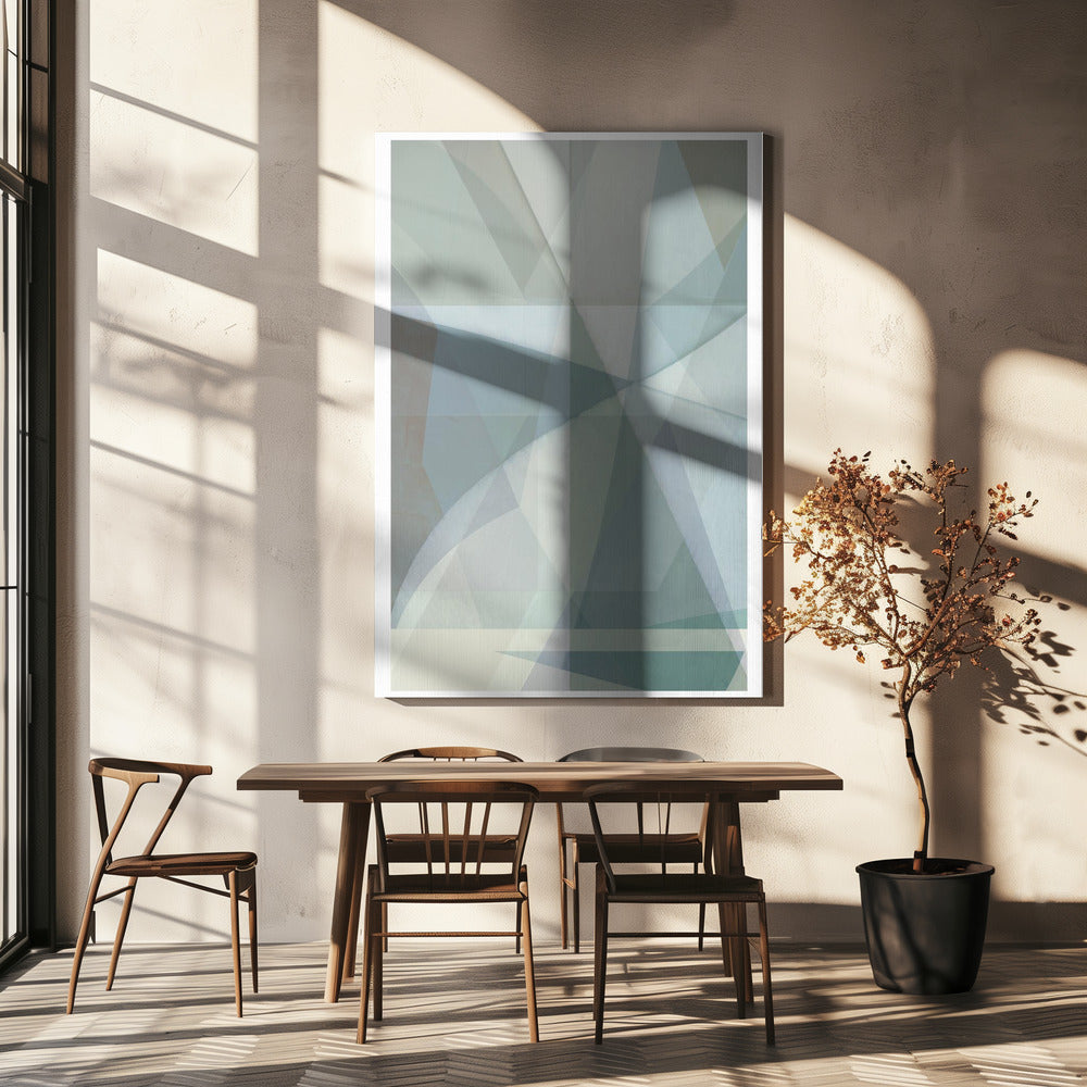 Geometrische Formen in gedämpften Tönen | Leinwand