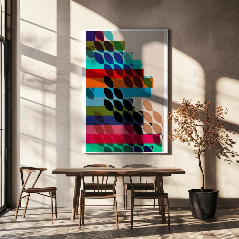 Geometrische Formen und leuchtende Farben | Leinwand