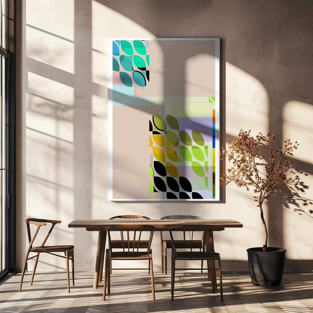 Bunte blattähnliche Formen | Leinwand