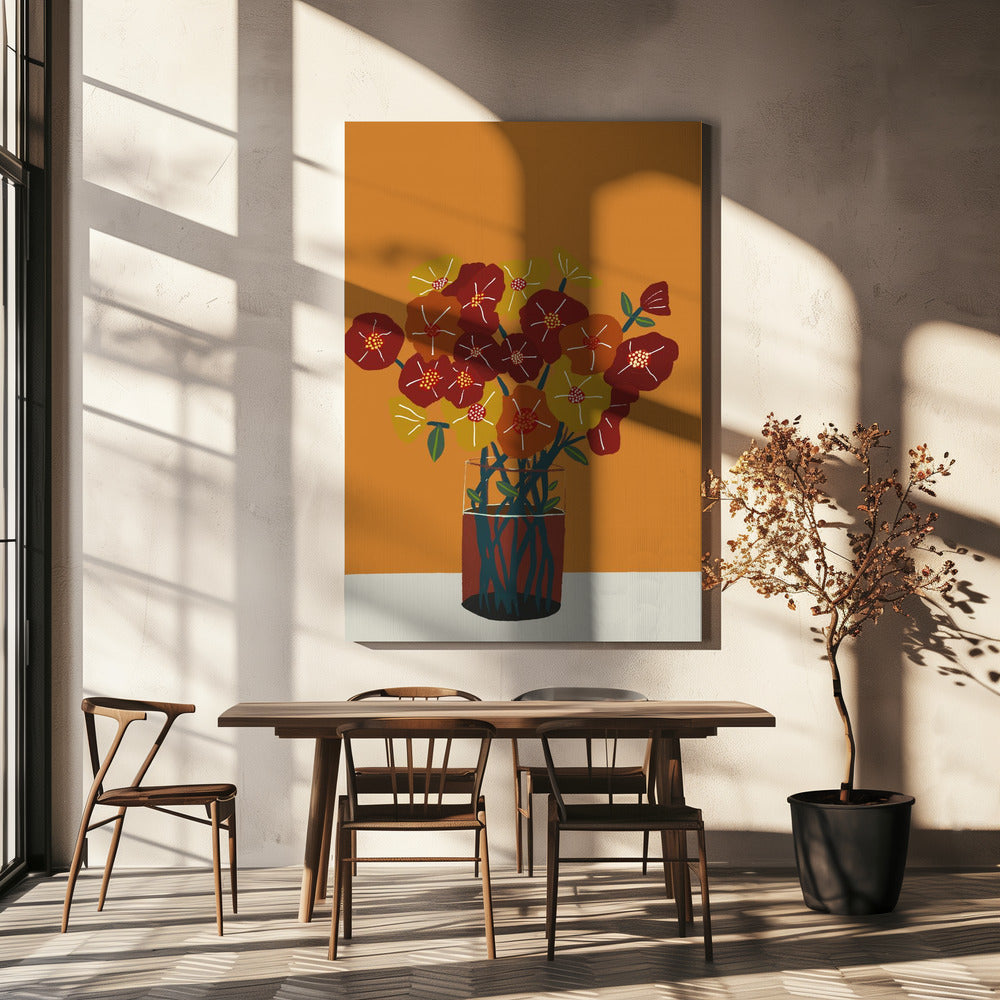 Blumen in der Vase | Leinwand